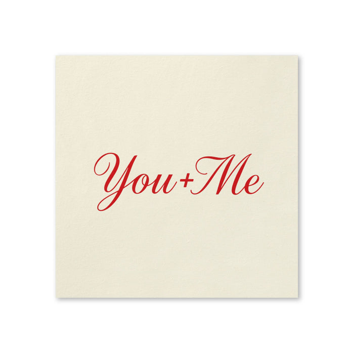 You + Me Valentine’s Day Cocktail Napkins, 50-Pack, 3-ply, Valentine’s Day Party Decor