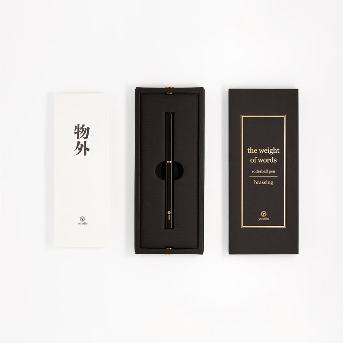 ystudio Brassing - Rollerball Pen (Black) - The Journal Shop